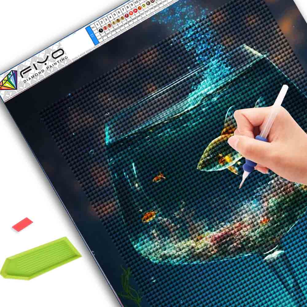 DIY Full Circle Diamond Painting Cross Stitch 3D Art Style Home Scene Decorative Diamond Painting 5d Diamond Art Painting