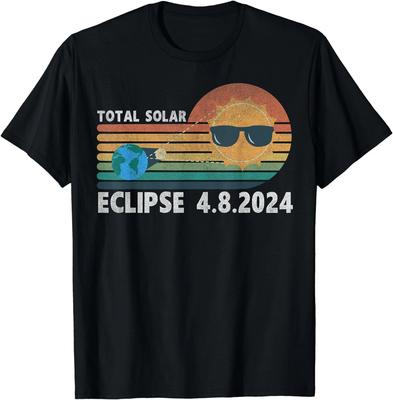 Funny Total Solar Eclipse 2024 Retro Totality Vintage Funny Unisex T-Shirt