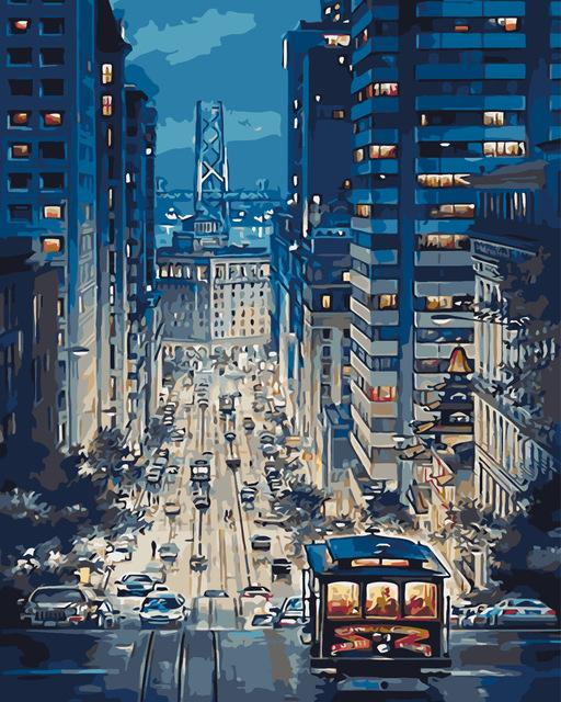 

5D DIY Алмазная картина Городской пейзаж Полная площадь Алмазная мозаика Алмазная вышивка Пейзаж Горный хрусталь Домашний декор Full Round 20x30CM