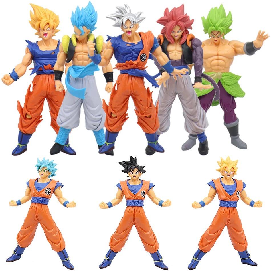Dragon Ball Z Super Saiyan Anime Figurine Model GK Rose Goku Action Figure DBZ Gohan Figures Vegeta Statue Collection Toy Figma