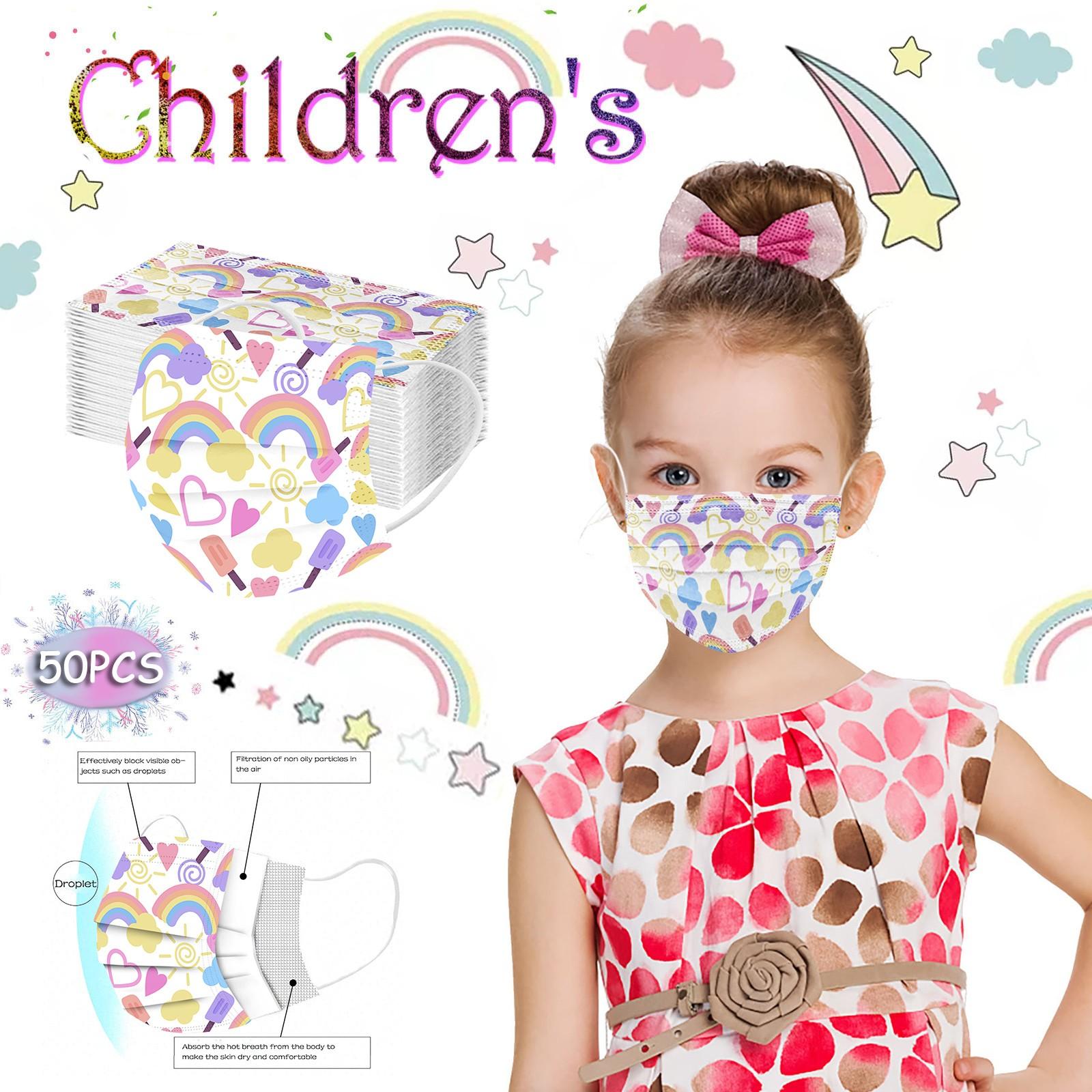 

Children s mask Disposable Face Mask Industrial 3-Layer Face 50PC