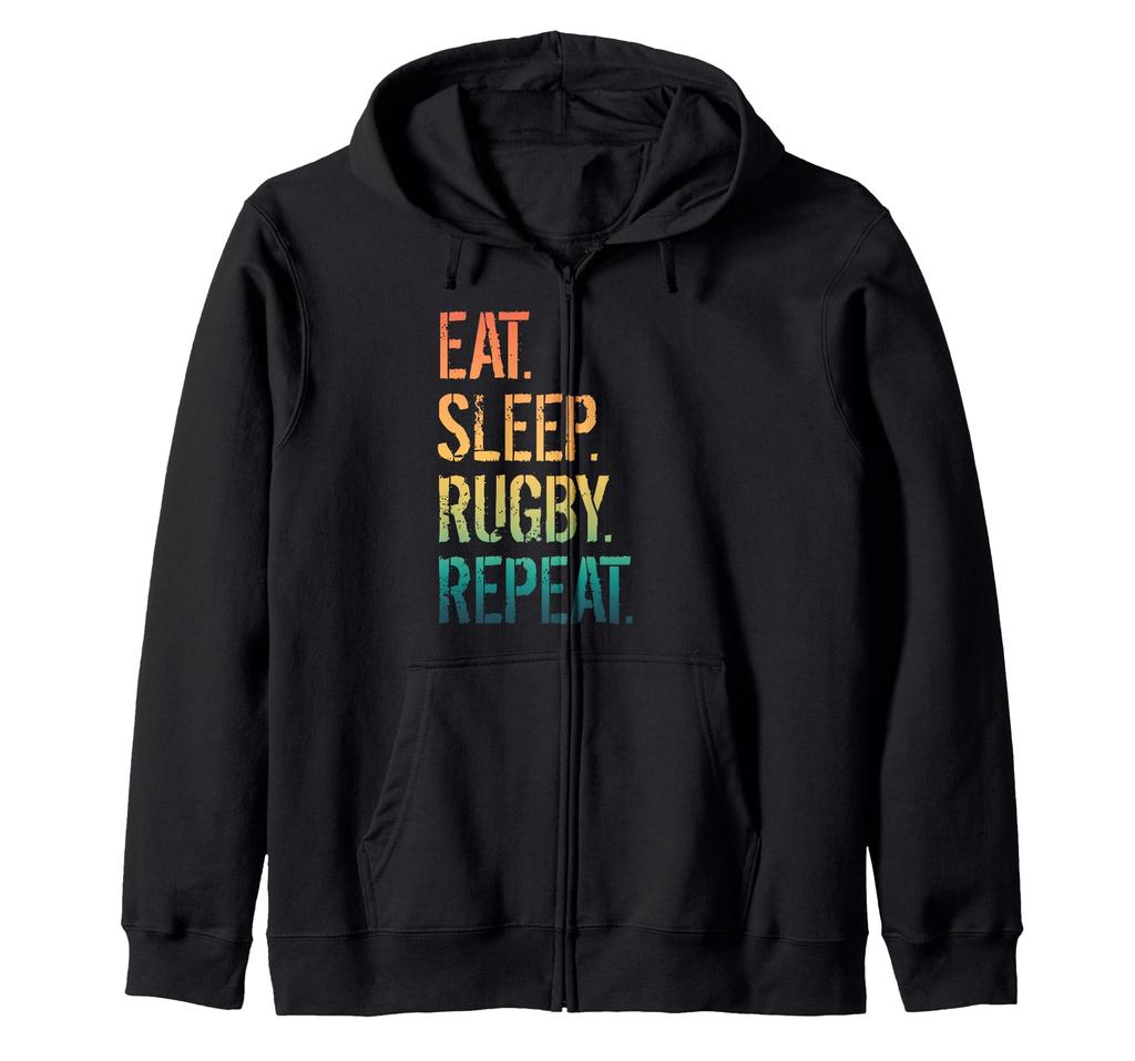 Parka Eat Sleep Rugby Repeat Zip