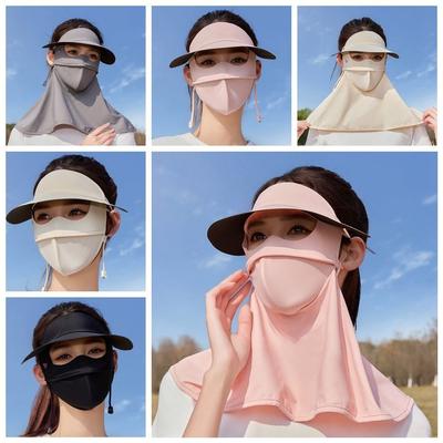 UV Protection Sunscreen Face Cover Dustproof UV Protection Veil Thin Ice Silk Mask  Cycling