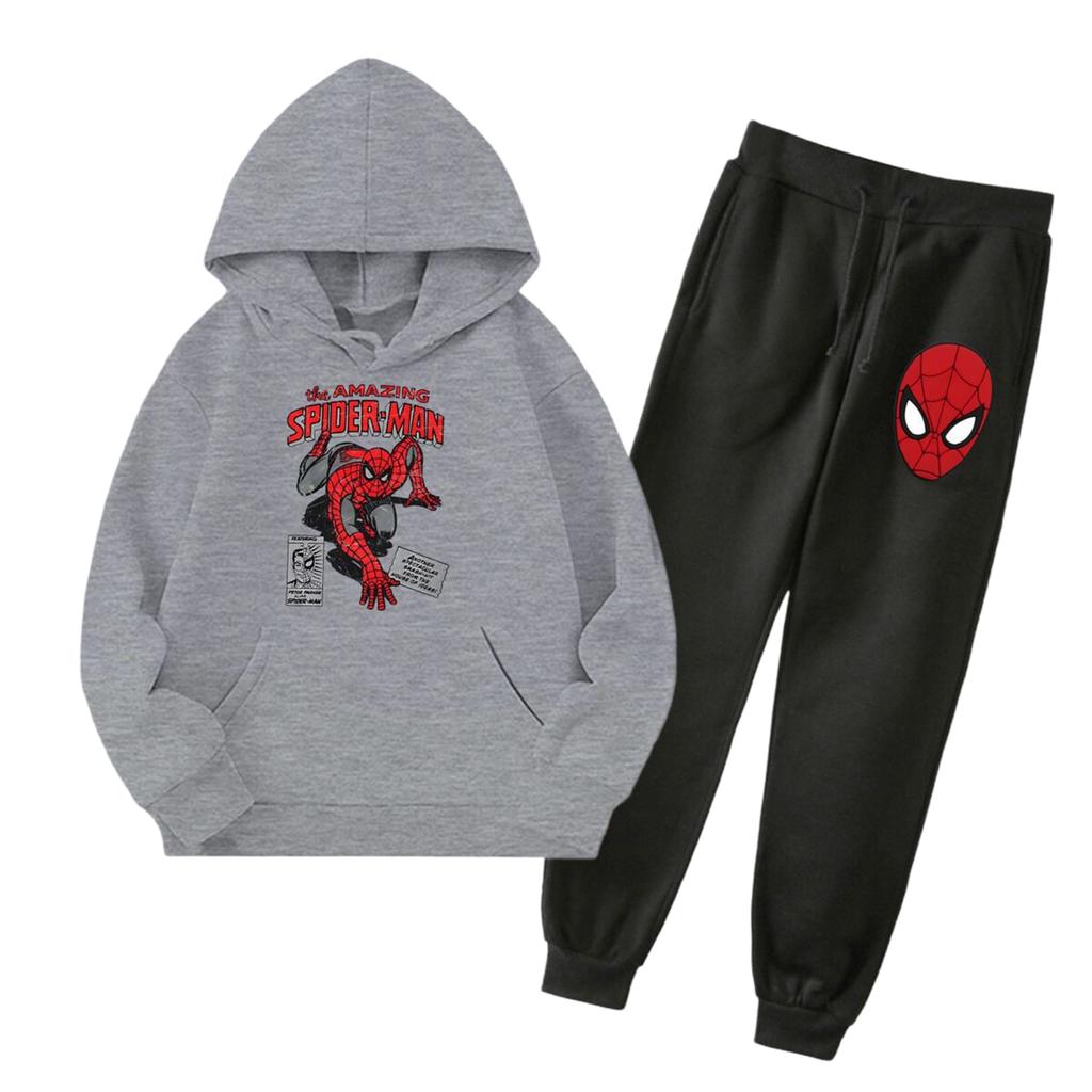 Kids Hoodie and Sweatpants Set Graphic Print with Pockets for Boys and Girls