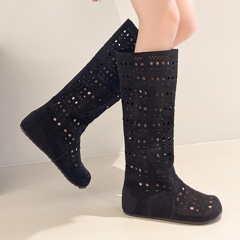 Fashion Long Boots for Women Flats Winter Designer Shoes Fashion Knee High Winter Boots 2025 Dress New Goth Chelsea Botas Para Mujer