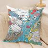 Funny SShintaro Kago  Cushion Cover Silky Short Plush Sofa Pillow Cover Hidden Zipper Soft Dustproof Case for Home Decor