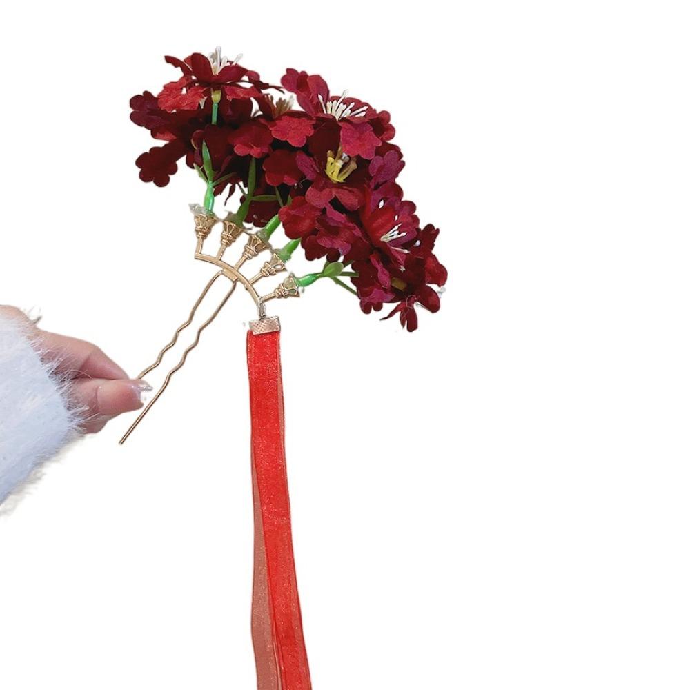 Bohemian Chinese Style Side Clip Fairy Thai Hair Fork Elegant Bride Hair Accessories  Bridesmaid