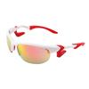 AirFly Sports Sunglasses AirFly Oval Lens Gold Mirror C1 (AirFly) Nose-Padded White/Red AF-102