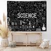 PAOPOED Science Tapestry for Classroom, Education Lab Backdrop Decor for Students Math Table Cloth Tapestries Wall Hanging for College Dorm Living