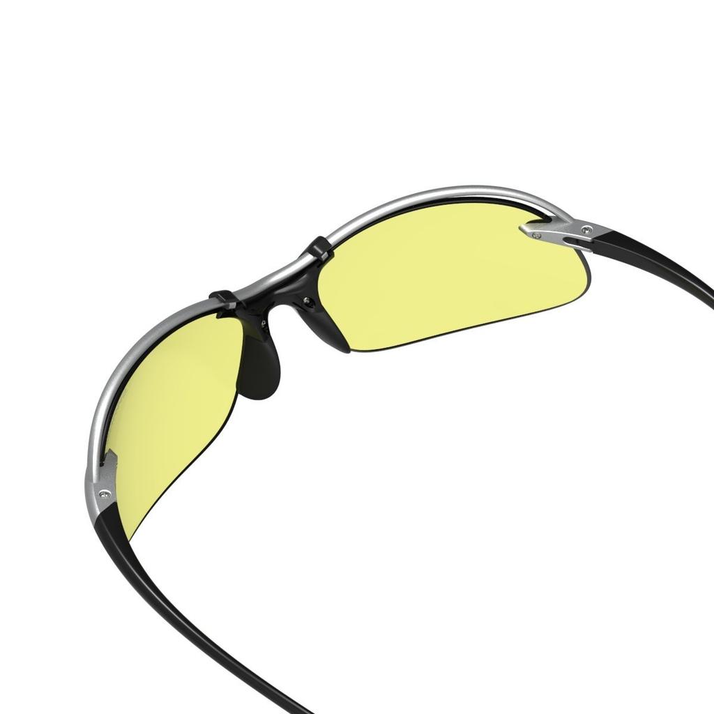 Sports Sunglasses Airless Wave Lens Usable at MTSIL Matte Titanium Silver x Matte [SWANS] Multi-Coated Model, Night, SA-517 Black/Yellow (Double-Sided