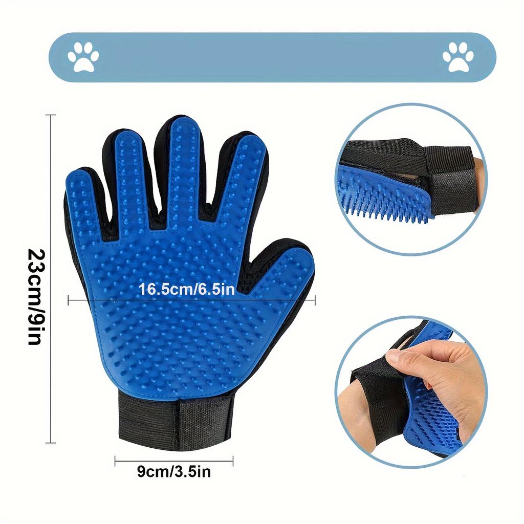 Pet Hair Glove Comb Pet Dog Cat Grooming Cleaning Glove Deshedding Hair Remover Massage Brush Animal Supplies Cat Accessories