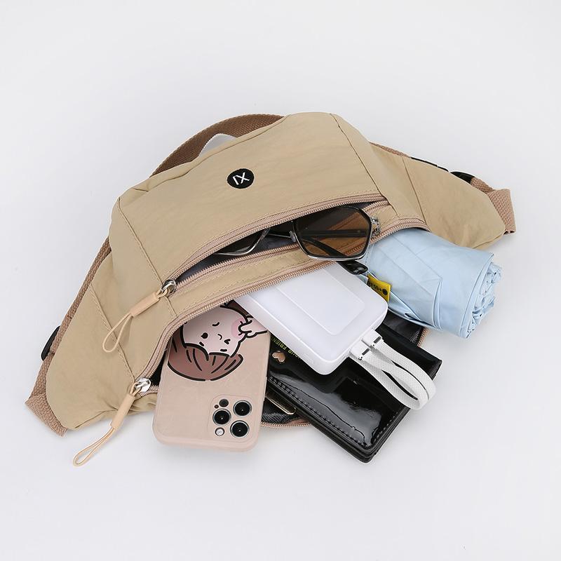 Women's Large nylon Waist Bag Casual Travel Phone Belt Pouch Fanny Pack Banana Bag - Fashionable Belt Bag for Women