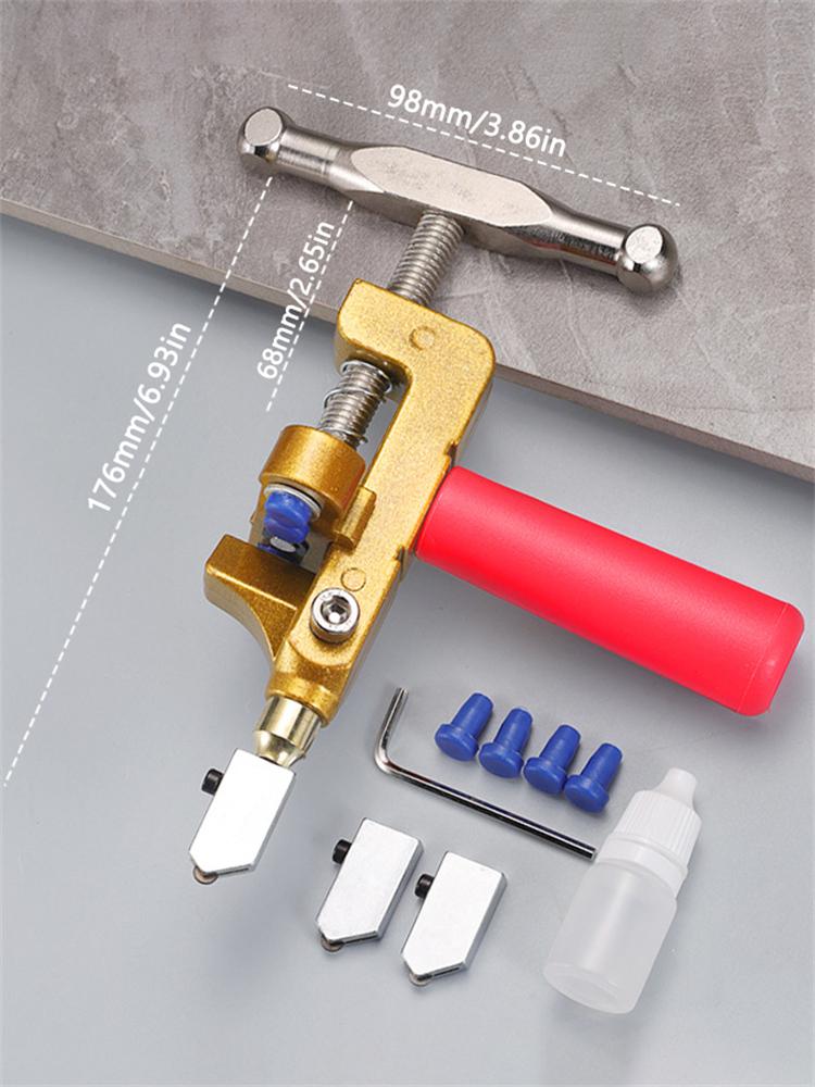 2 in 1 Glass Tile Cutter/Ceramic Tile Cutter Opener Breaker Cuts 3-15mm Thick Tile Wheel Diamond Roller Cutting Hand Tools