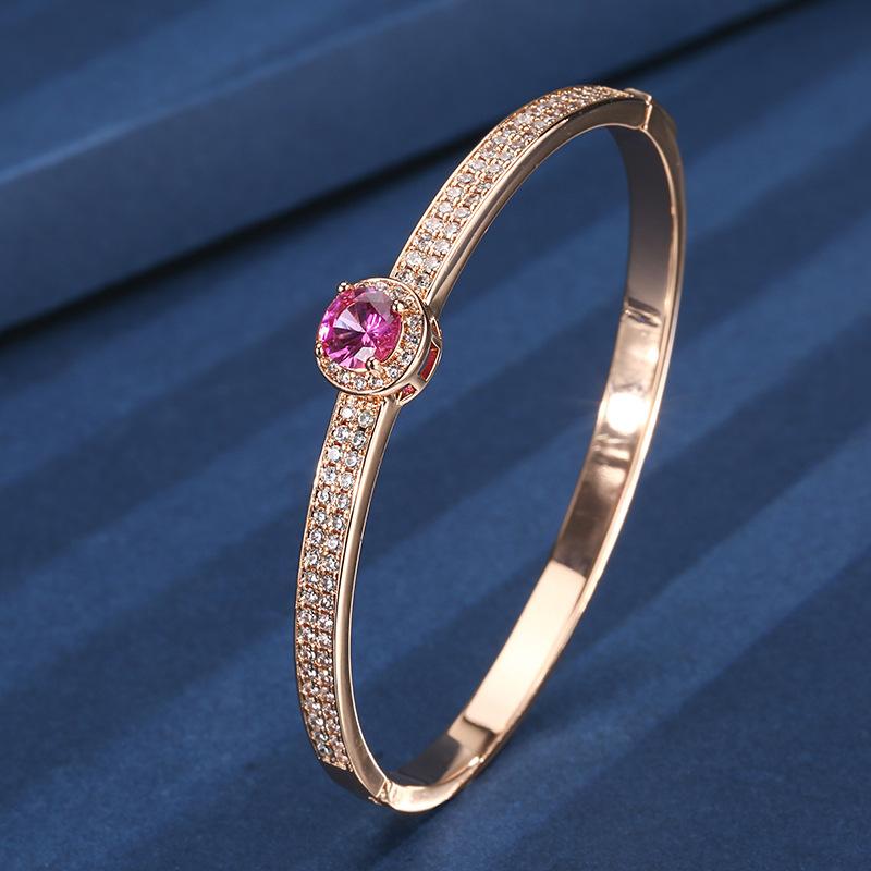 Jewelry Simulation Color Treasure Corundum Retro Bracelet Female Main Stone 6.5