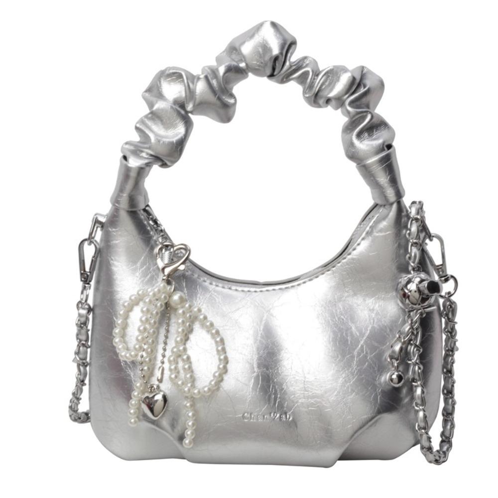 Fashion Rhinestone Bowknot Evening Bag Glitter Gold Silver Bow Chain Bag Clutch Bag for Women Female