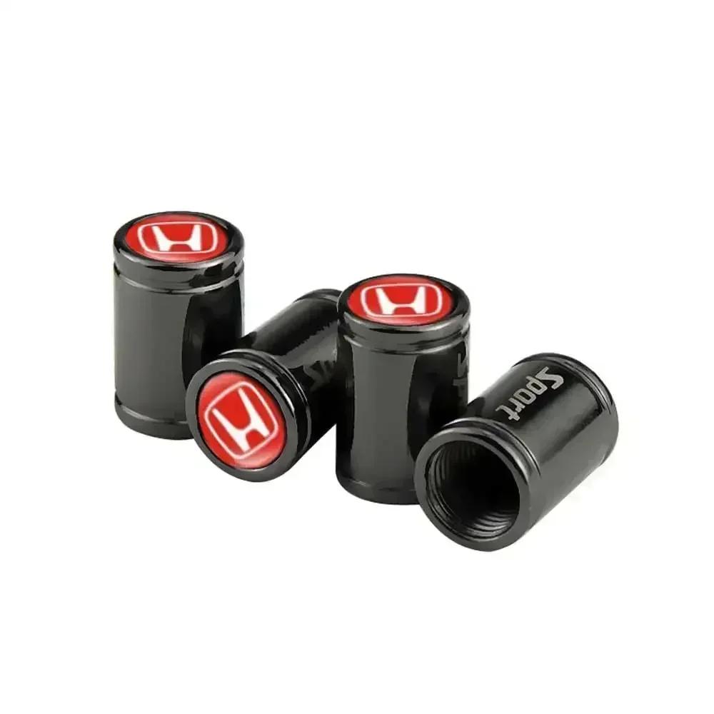 4pcs Car Wheel Tire Valve Cap Cover for Honda Civic FIT CRV Accord Jazz HRV Stepwgn Prelude Insight Odyssey CRZ 2025 Accessories