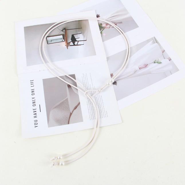 

Женская белая декоративная поясная цепочка для платьев, свитеров и юбок