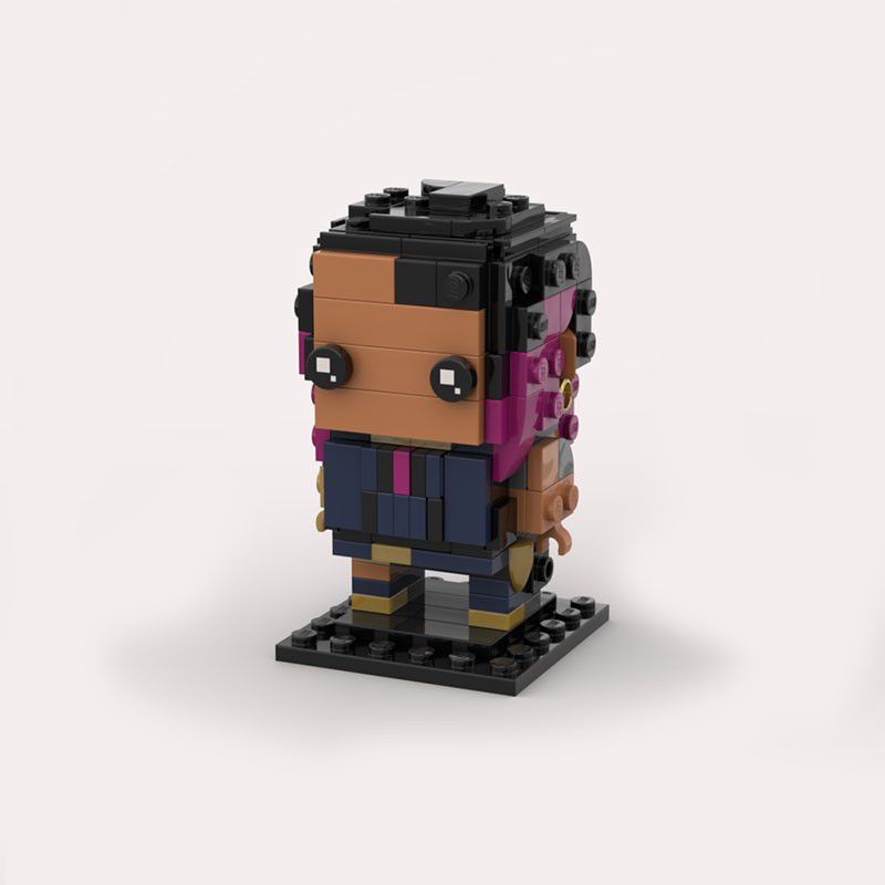 MOC Fearless ContractValorant Assembled Building Blocks Square Head Doll Children's Building Blocks Toy