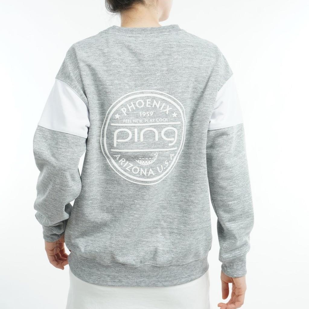 Crew Neck Sweatshirt Quick UV Golf S [Ping Apparel] Women's (Moisture Wicking, Drying, Protection) / / 622-4262900 021_Gray