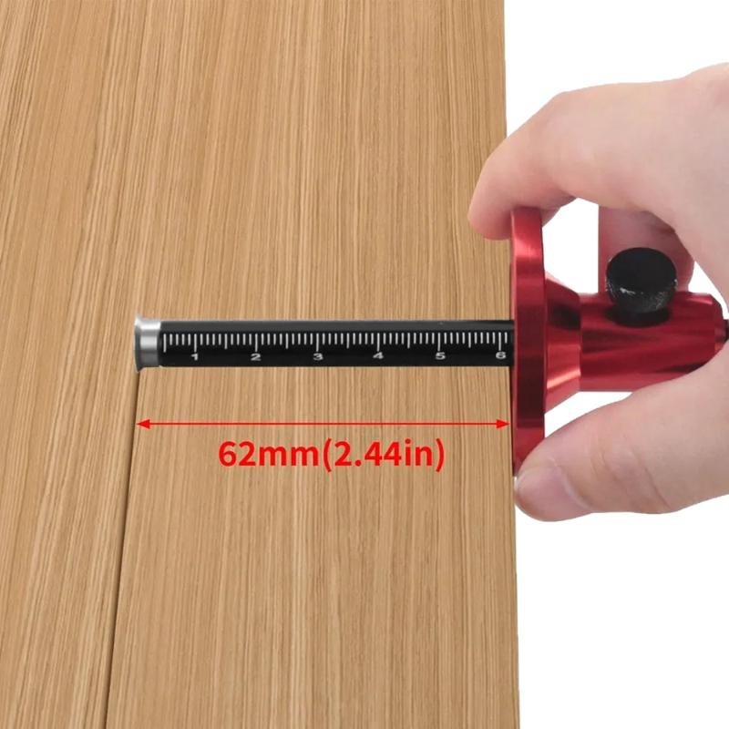Woodworking Scriber Marking Tool Inch Mm Scale Drawing Parallel Lines Mortise Measuring Layout Multi Functional Measuring Tool
