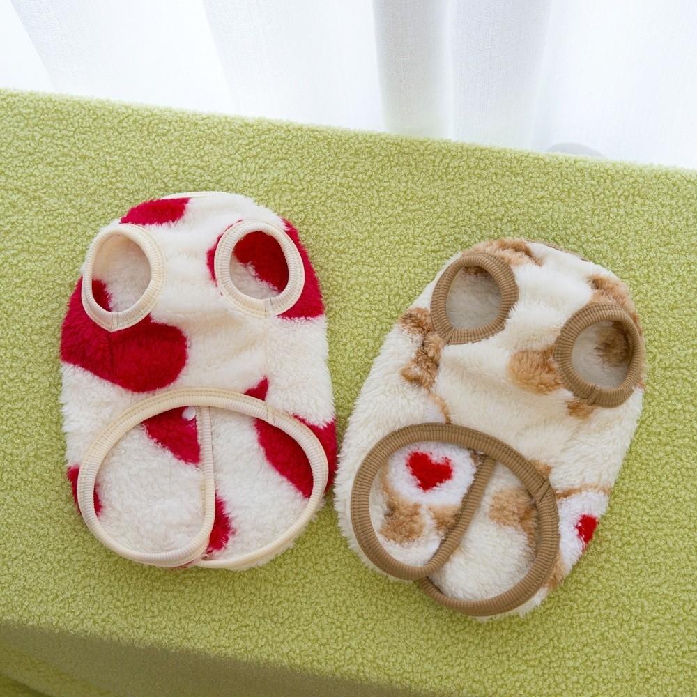 Thick Warm Pet Fleece Sweater Fleece Material Thick Pet Sweater Cute Dog Warm Clothes  Daily Wear