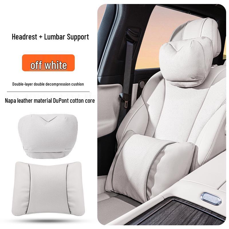 BMW Kopfstützen-Nacken- und Lendenwirbelstützkissen-Set für 3er/5er Serie & X1/X3/X5/X6 - Universell, Ganzjahres