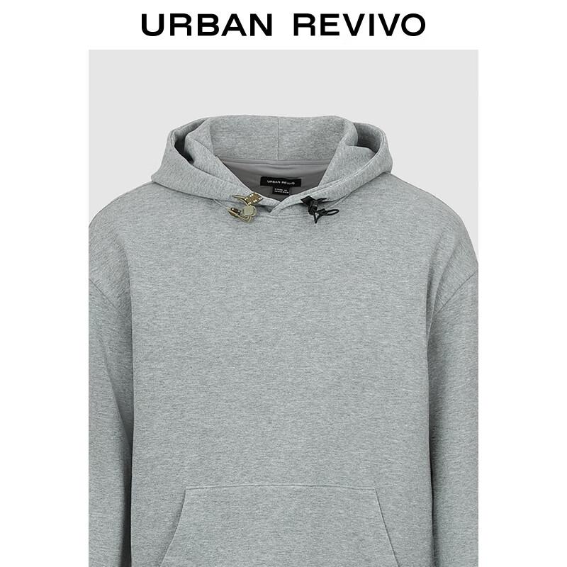 UR Men's Casual Loose Drawstring Hooded Sweatshirt