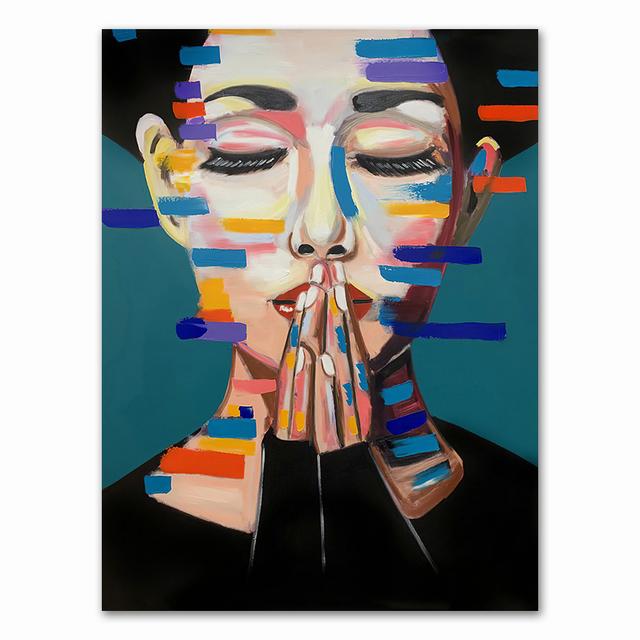 

Настенные картины для настенных картин Абстрактные фигуры Живопись Художественные принты Украшение дома для гостиной Портретное искусство без рамки