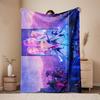 KPop Demon Hunters Cartoon Flannel Blanket - Cozy Throw for Sofa and Naps