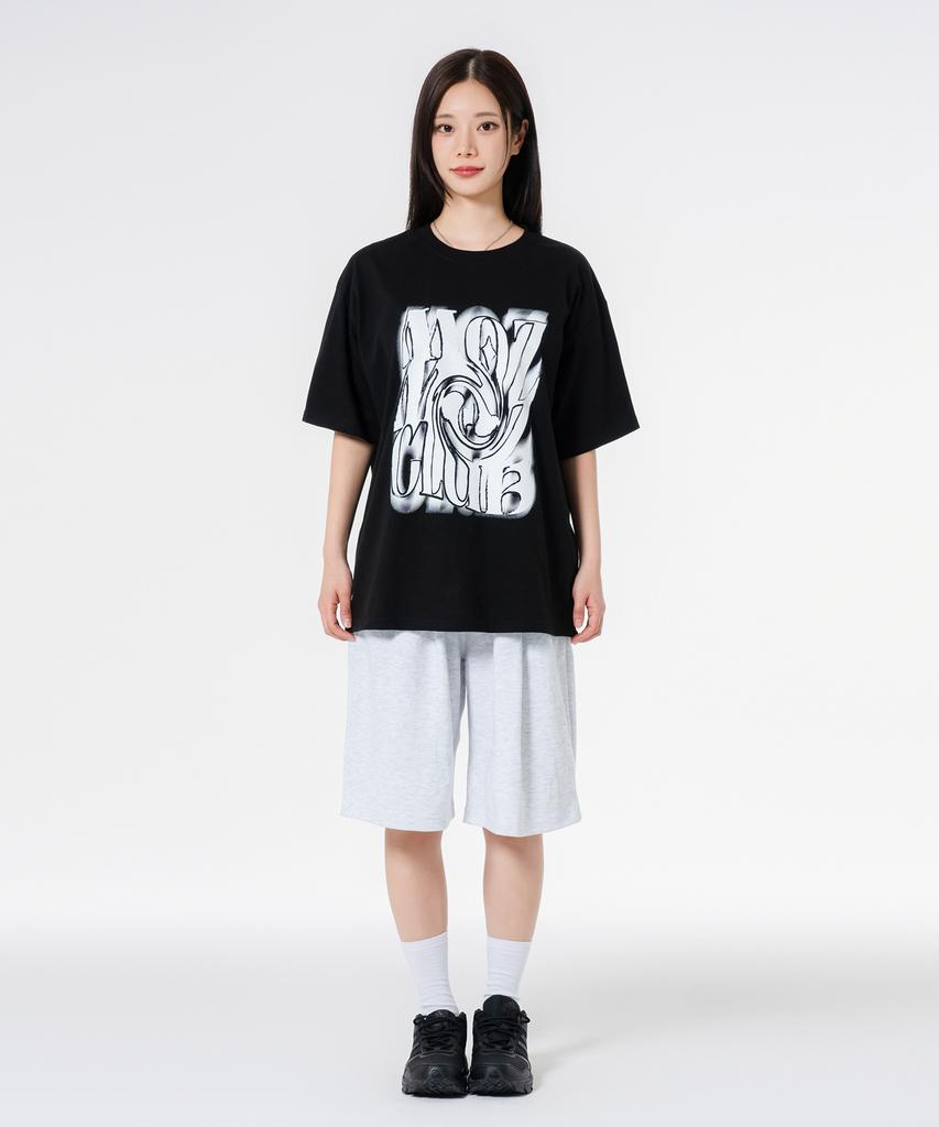 MOZMOZ Chaos Oversized Short Sleeve T-Shirt Black