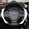 Ultra-Thin Genuine Leather Steering Wheel Cover Lexus ES200 ES300h RX350 NX200 CT200 UX260 Universal Fit 38cm Diameter