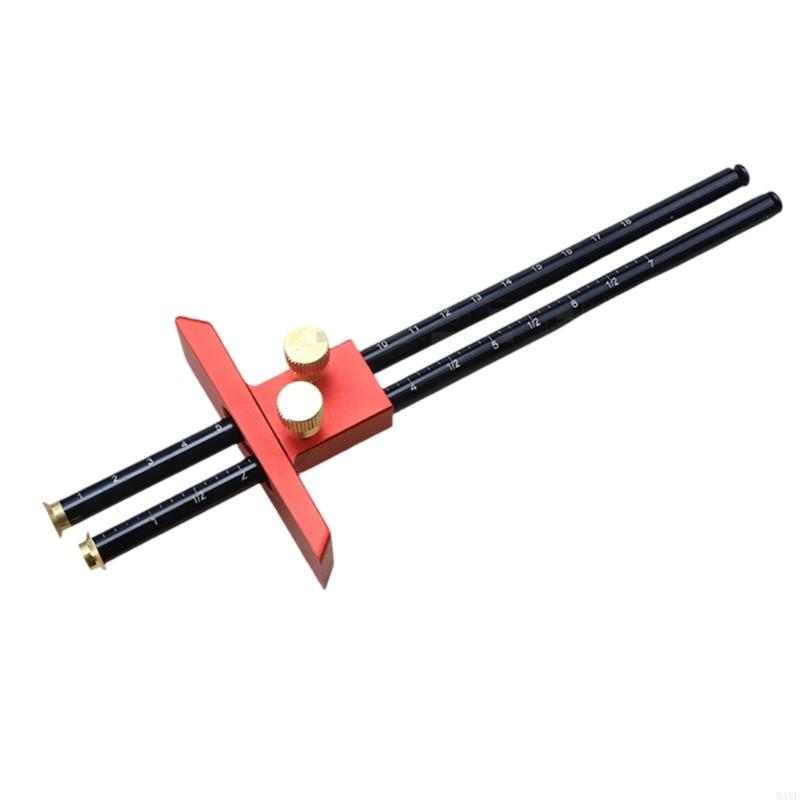 Marking Gauge Woodworking Scriber Duct Automatic Scriber Tool European Stainless Steel Double Head Mortise Gauge M4YD