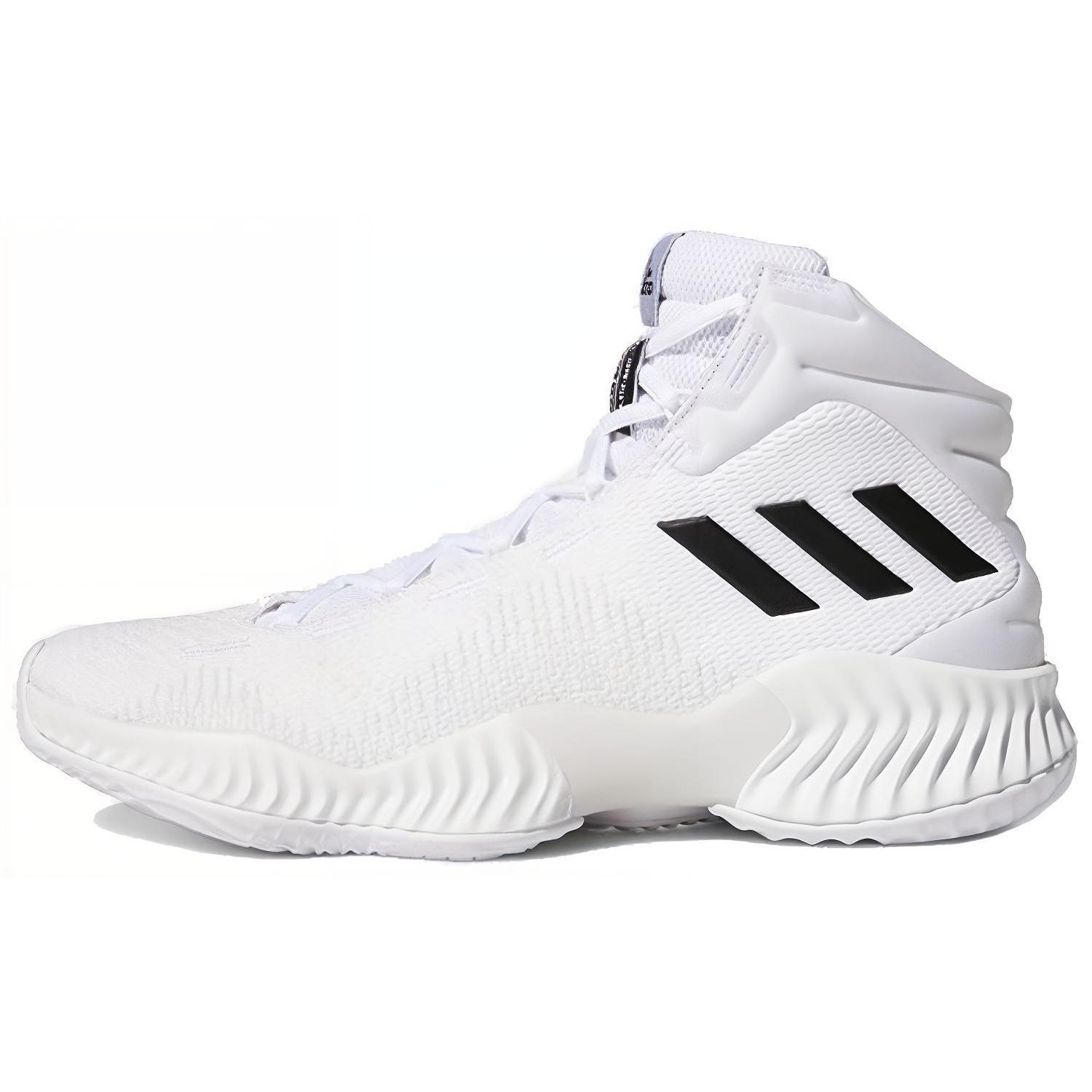 adidas Pro Bounce 2018 Basketball Shoes White Black Men s FW5745 EU 46⅔