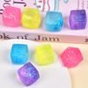 Glitter Cube Squeeze Toy Anxiety Relief Stress Cube Squeeze Sensory Toy Slow Rising Office Workers Relaxation Stress Ball Desk Toy