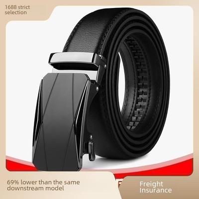 Men's Genuine Leather Automatic Buckle Belts - Trendy, Authentic, Business Casual Style