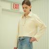 Acud Wide Sleeve Cropped Blouse _Cream