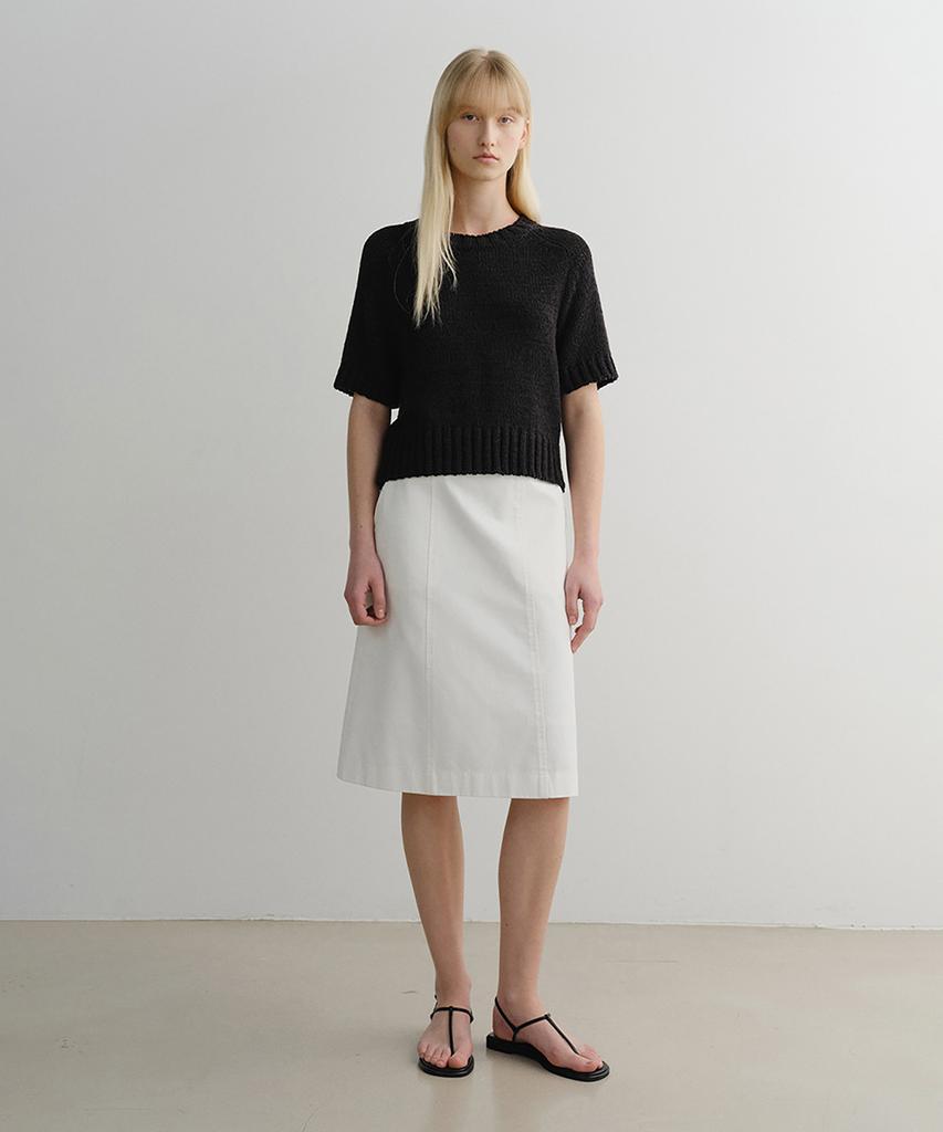 Ia Cotton Line Skirt (White)
