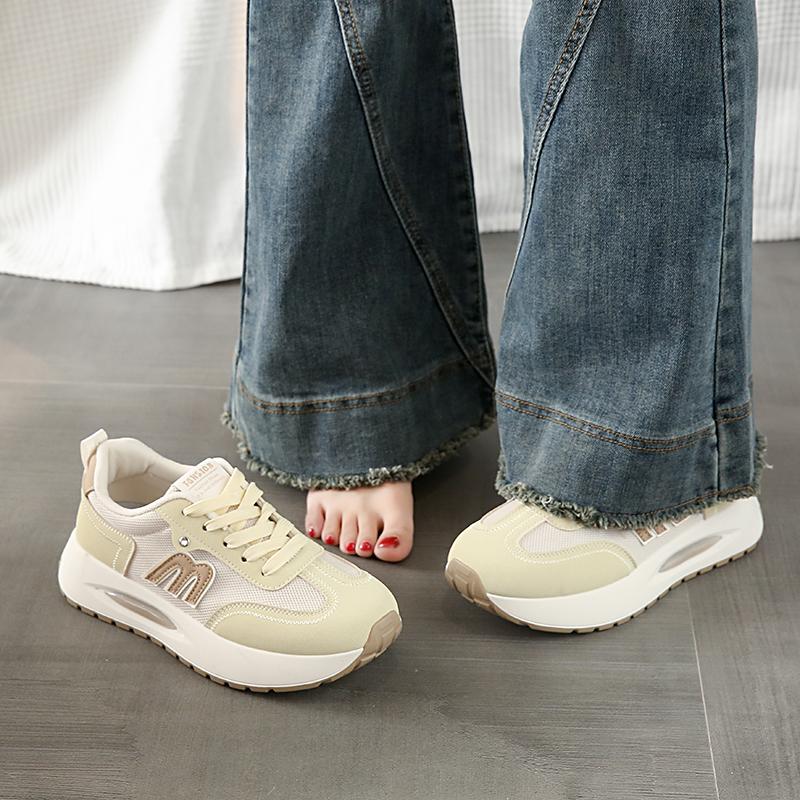 Fashion CRLAYDK Summer Womens Sneakers Walking Mesh Casual Tennis Lace Up Platform Ladies Shoes Comfortable Fashion Sport Trainers