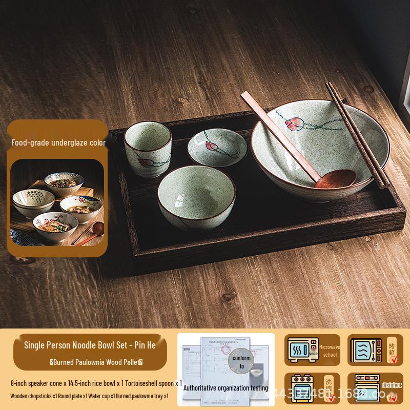 Japanese Ceramic Noodle Bowl - Large Conical Hat Design for Ramen and Soup (2025)
