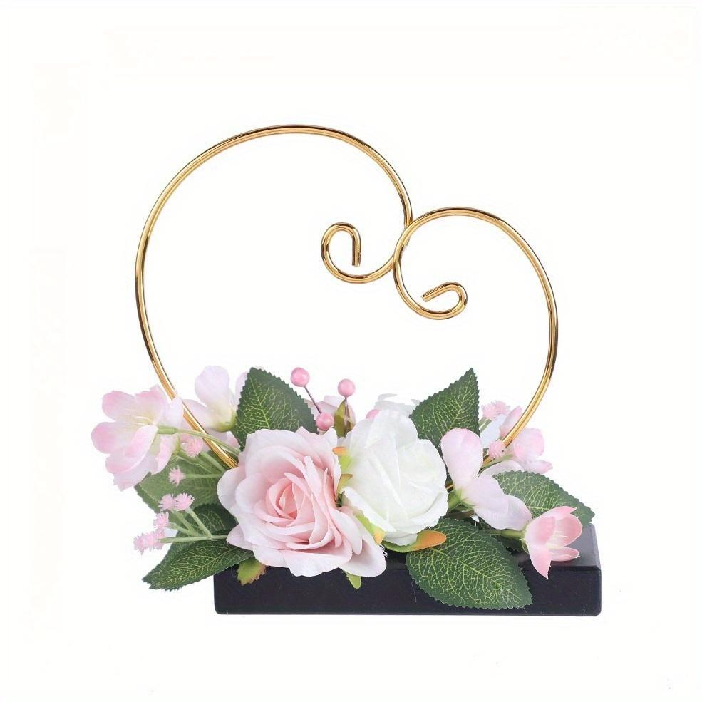 1Pc Nordic Artificial Flower Iron Storage Ornaments Retro Love Ring Rack