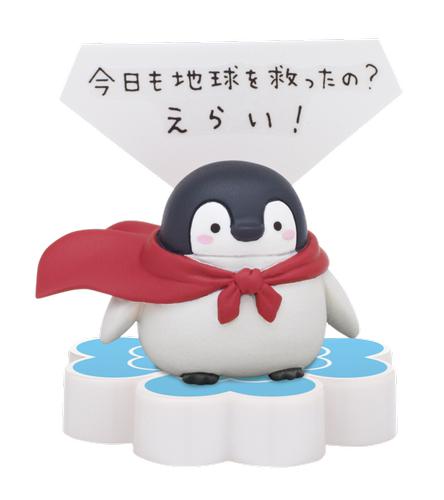 Apanese Genuine Positive Energy Penguin Illustrator Works Vitality Slogan Warm Heart Lines Gacha Figure Toys