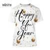 Happy New Year! Hot Selling Men And Women 3D Printed T-Shirt Short Sleeve Fashion Casual Christmas Art T-Shirt Unisex Tops Tees
