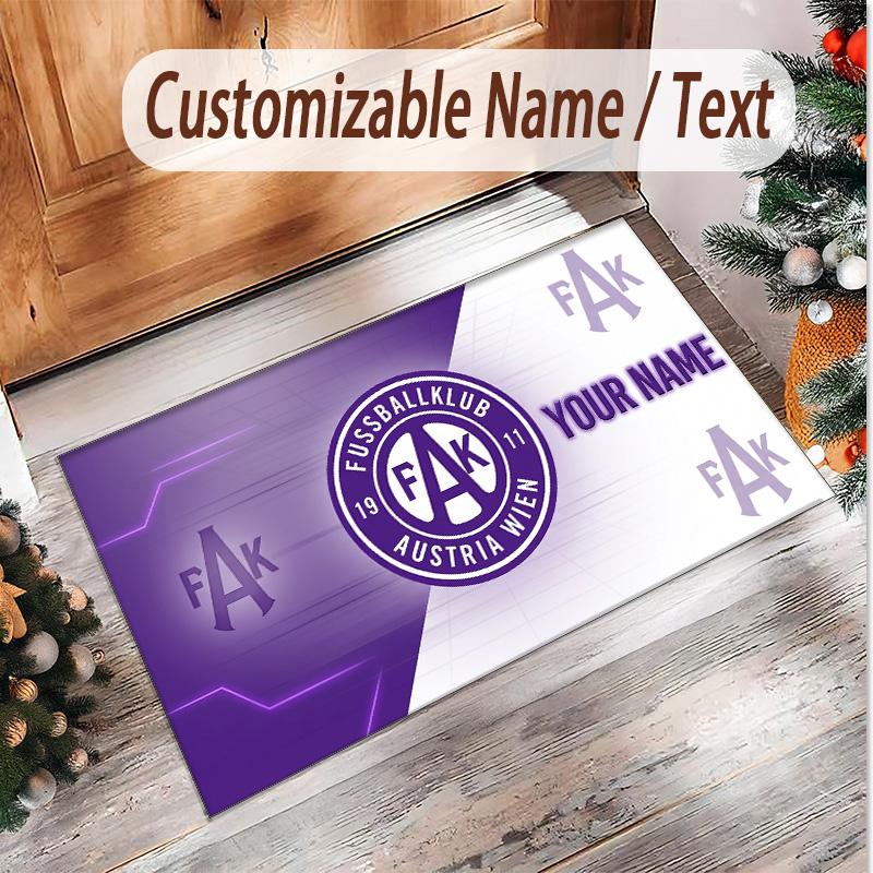 Personalized Crystal Velvet Carpet Austria Wien FC Pattern Non Slip Floor Rug