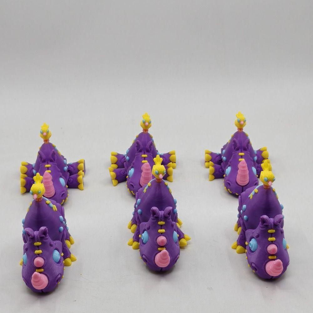 Multi-Jointed 3D Printing Rhinoceros Toy Simulation Anime Rhinoceros Toys Halloween Decoration