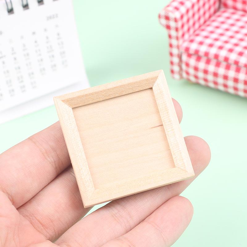 1Set 1:12 Dollhouse Miniature Photo Frame With Rear Cover Simulation Furniture Model Living Scene Decor Toy Doll House Accessories