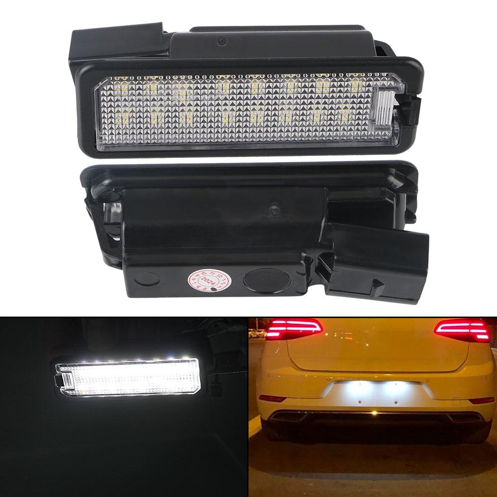 

2 шт. для Seat Leon Toledo для VW Golf 6 7 Passat B7 B8 CC Polo светодиодный светильник номерного знака автомобиля лампы номерного знака встроенное сопротивление 12 В 2pcs