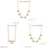 French Style Stainless Steel Necklace With Geometric Water Diamond Pendant For Women