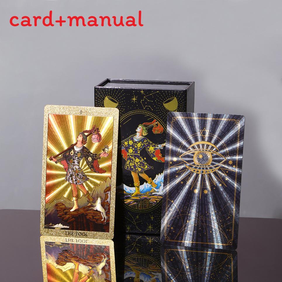 Tarot Cards Gift Set Waterproof Plastic For Family Board Games And Emotional Development