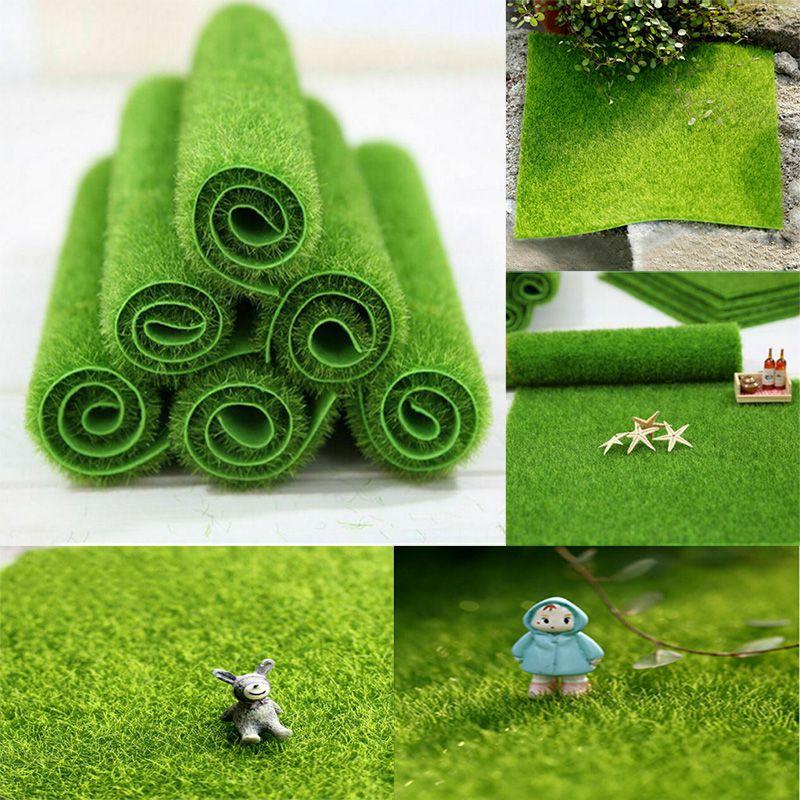 Garden Grass Artificial Lawn Moss Miniature Craft Pot Fairy Dollhouse Decoration