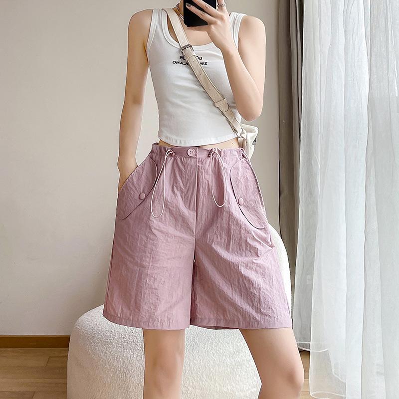 Summer Thin Straight Casual Five-Point Pants Skinny Spice Girls Wide Leg Pants